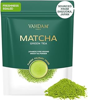 VAHDAM, Matcha Green Tea Powder (50g) Authentic Japanese First Harvest Culinary Grade from Shizuoka, Japan | Resealable Zi...