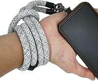 Vista 4 de Cordón cruzado para teléfono celular, correa de muñeca alrededor del cuello para la mayoría de teléfonos inteligentes, auriculares, llavero