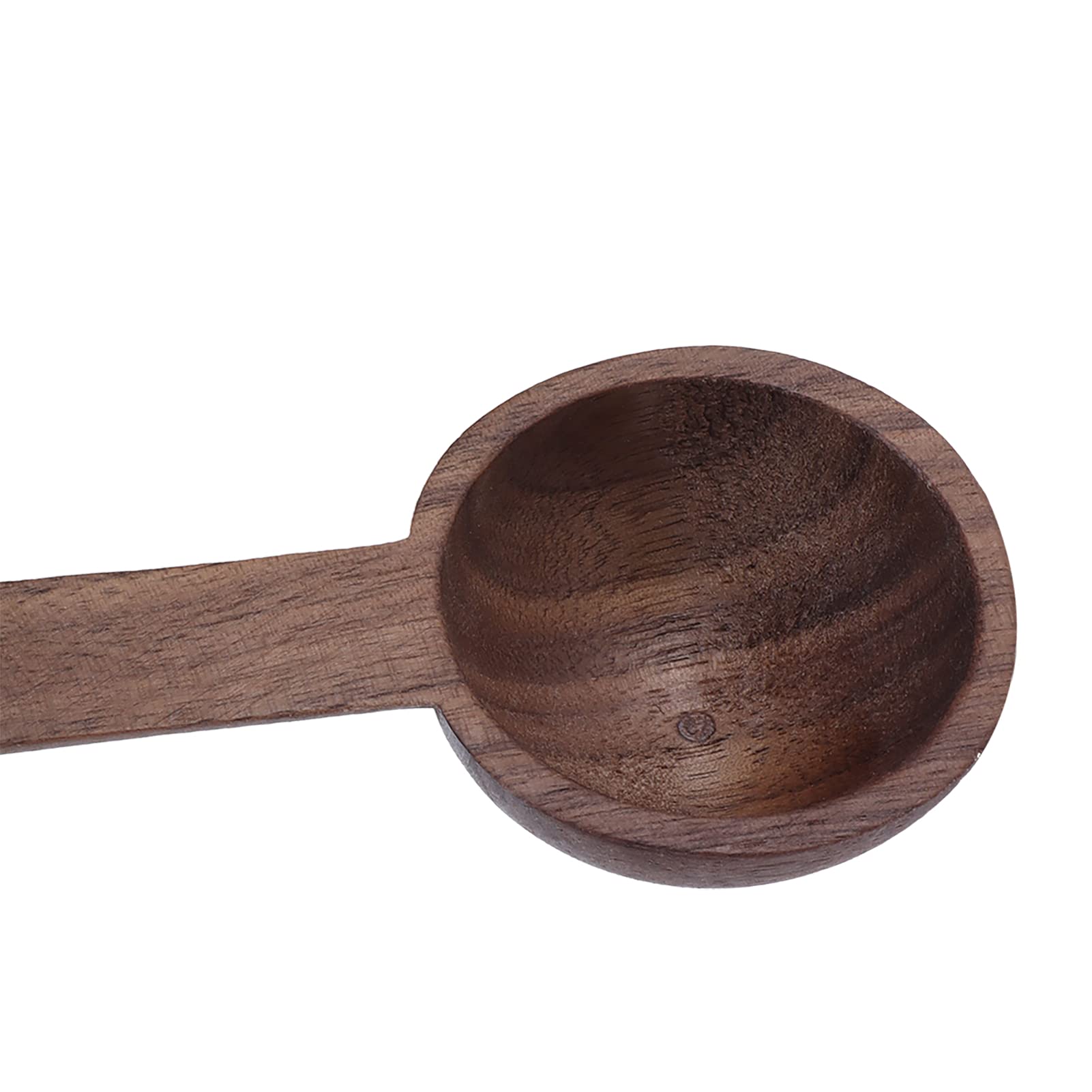 Cocoarm Łyżka Do Kawy Drewniana Miarka Styl Orzechowy 108 X 46 Mm Do Kawy Herbata Cukier Mąka Przyprawy Biuro w Domu Użytku w Podróży Gładki Kształt Kompaktowe Akcesoria ((1 sprzedany) Orzech nr 2,