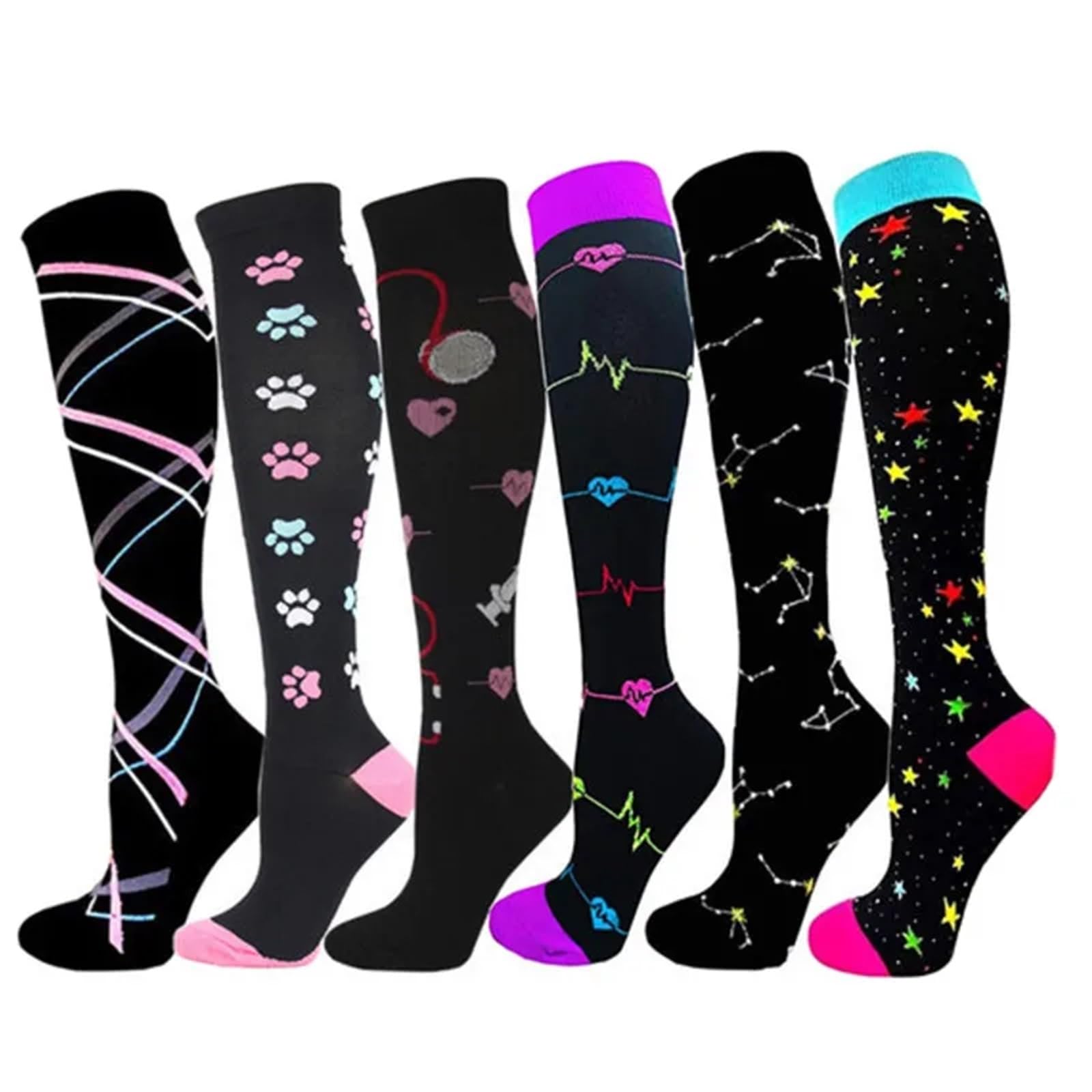 Medias de compresión Calcetines De Compresión For Leggings, Calcetines De Presión For Correr, Fútbol, ​​unisex, Edición Network Red, Calcetines De Presión For Enfermeras, Calcetines For Hombres Para A