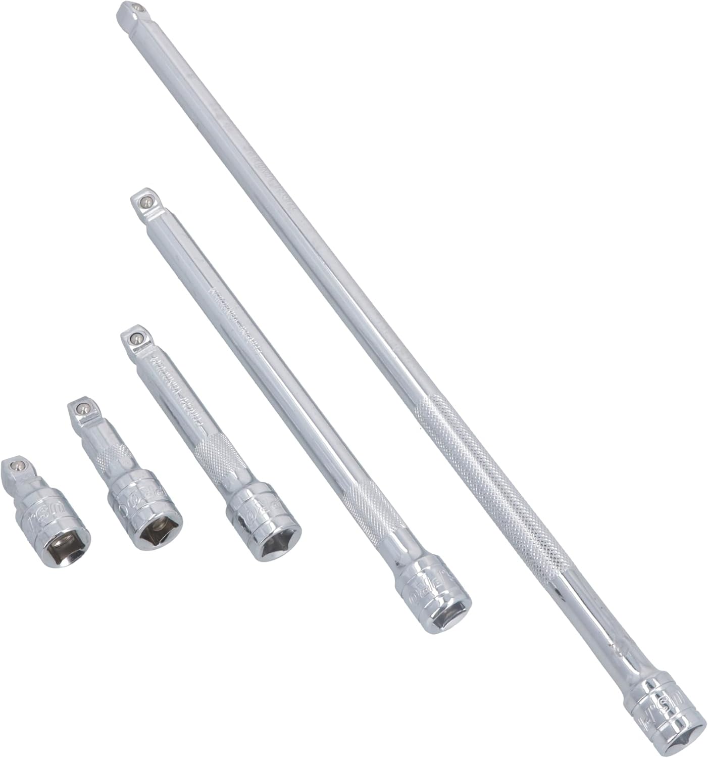 1/2" Drive Wobble Socket Ratchet Extension Bar Set 50mm - 450mm 5pc Set