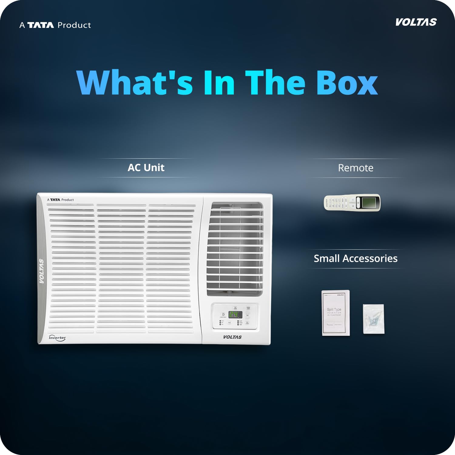 Diagram of Voltas AC Remote Control with button labels