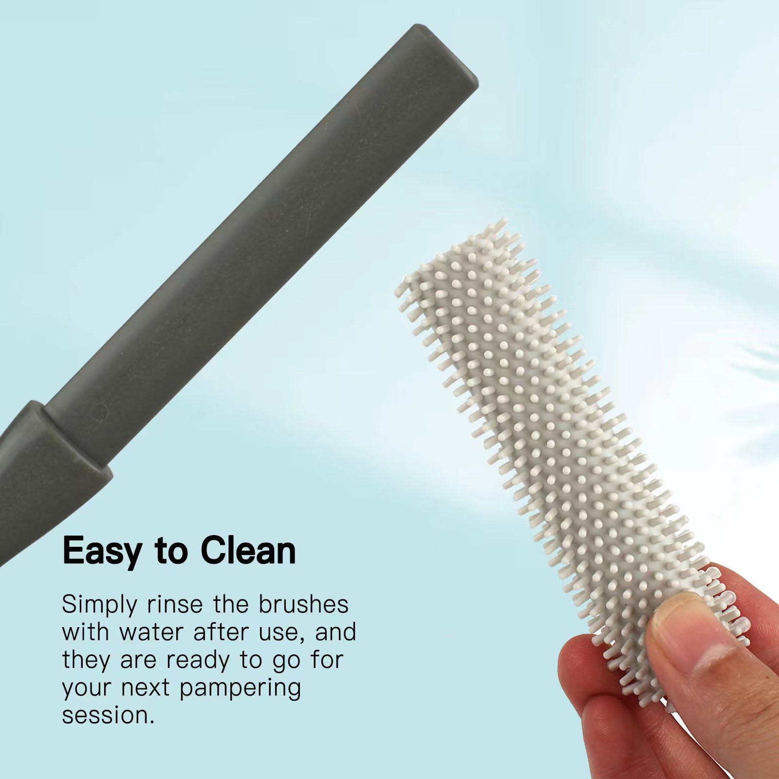 2Pcs Toe Cleaning Brush, Long Reach Foot Cleaning Brush, Long Handle Silicone Toe Gap Scrubber - Image 4