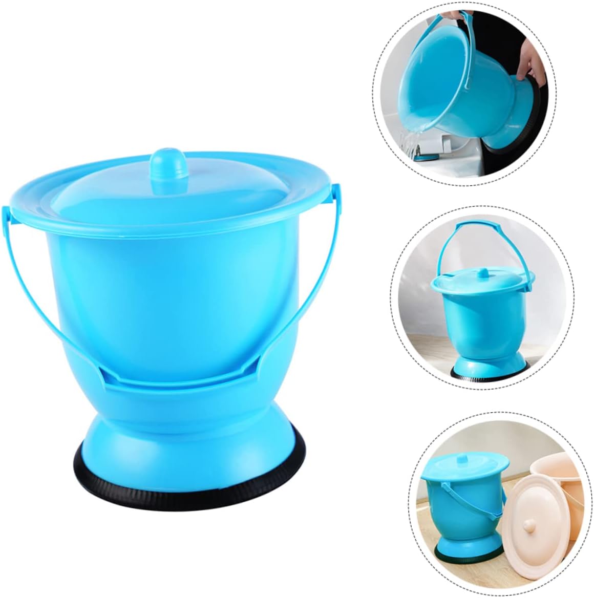 Zerodeko 1pc Household Bed Pan Lid Portable Urine Pot for Adults and Boy Girl Spittoon for Home Use Convenient Chamber Pot for Travel and Camping