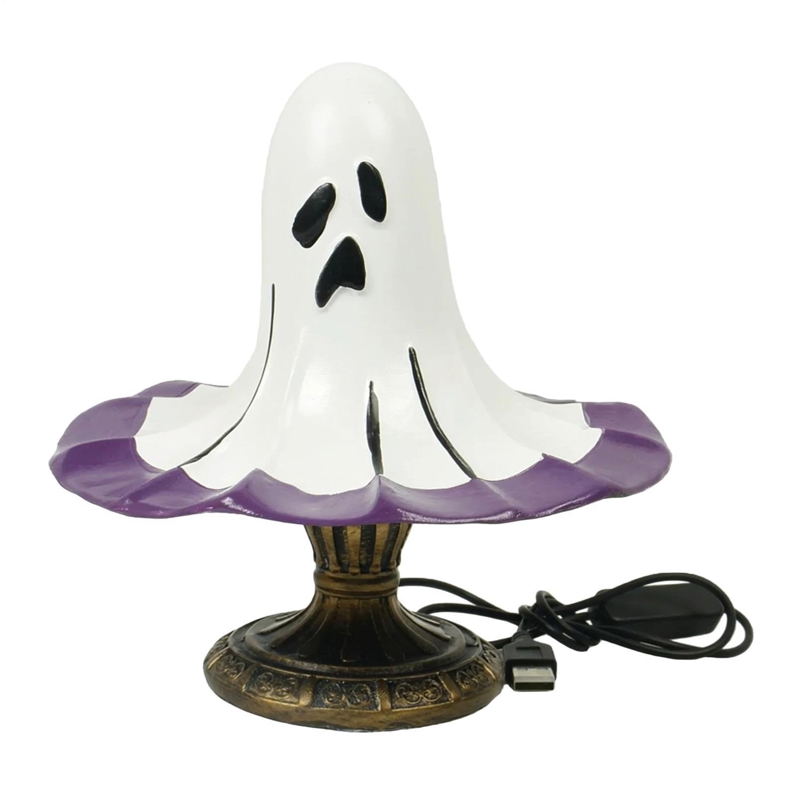 Ornamento vintage in resina con USB, lampada a forma di cappello