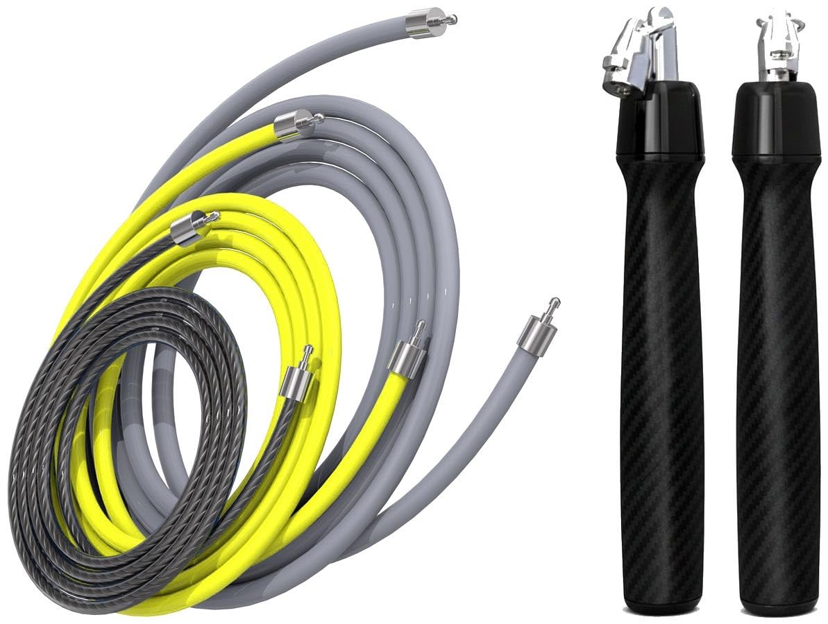 【Gewichtetes Springseil für Männer & Frauen】3-in-1 austauschbare Gewichte (1/2.3 kg, 1/1.8 kg, 1/2.9 kg) - 360° High-Speed-Spin, verstellbare Länge & ergonomische Ledergriffe für Pro Fitness, Cardio