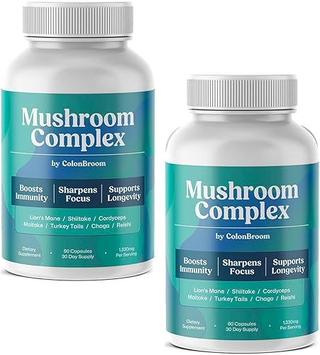 Miniatura 8 de ColonBroom Complejo de hongos, potente mezcla de hongos con Cordyceps, Reishi, Shiitake, extracto de melena de león para energía, inmunidad, alivio