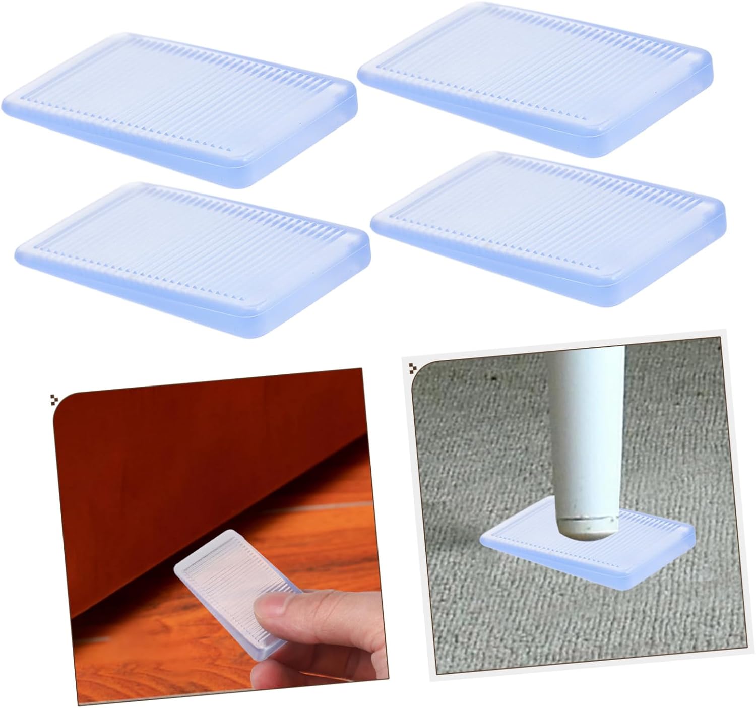 DOITOOL 8pcs Durable Furniture Levelers Wedge Shims for Stabilizing Tables Chairs Cabinets Protects Floors from Damage for Uneven Surfaces Wobbly Furniture