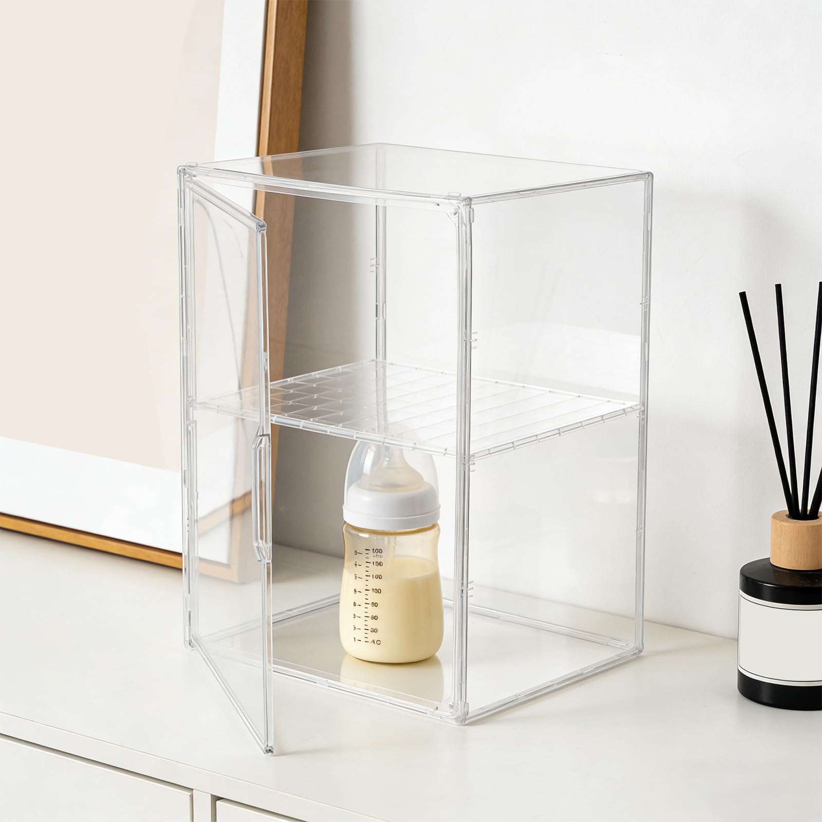 Organizador para Diseño Elegante de Acrílico Divisores Ajustables para Biberones de Ñiño Adecuado para Cunas y Armarios Habitación del Ñiño