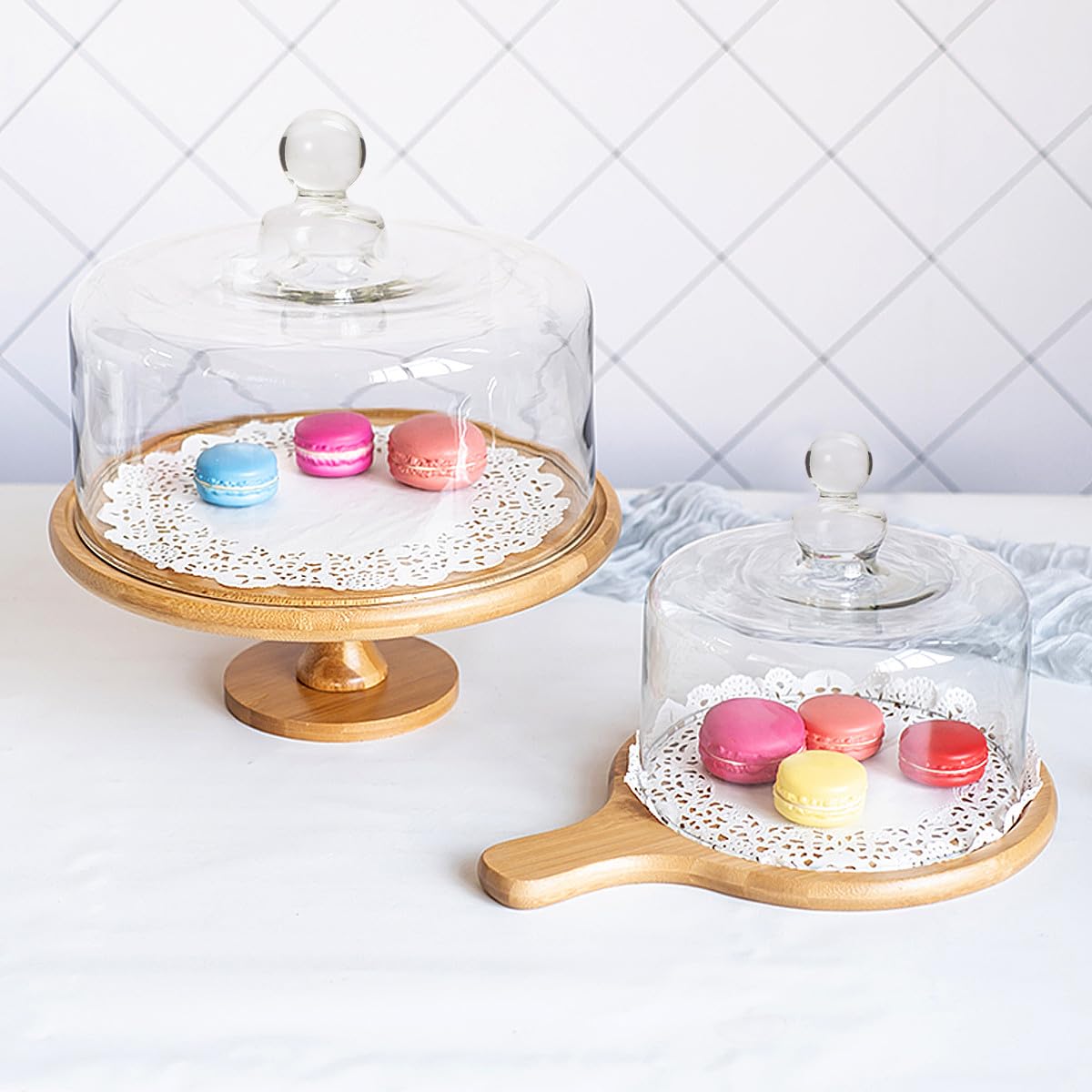 Copertura Antipolvere Facile da Pulire in Vetro per Dolci e Frutta e Adatta a Frigorifero, per Dessert e Feste Cocktail
