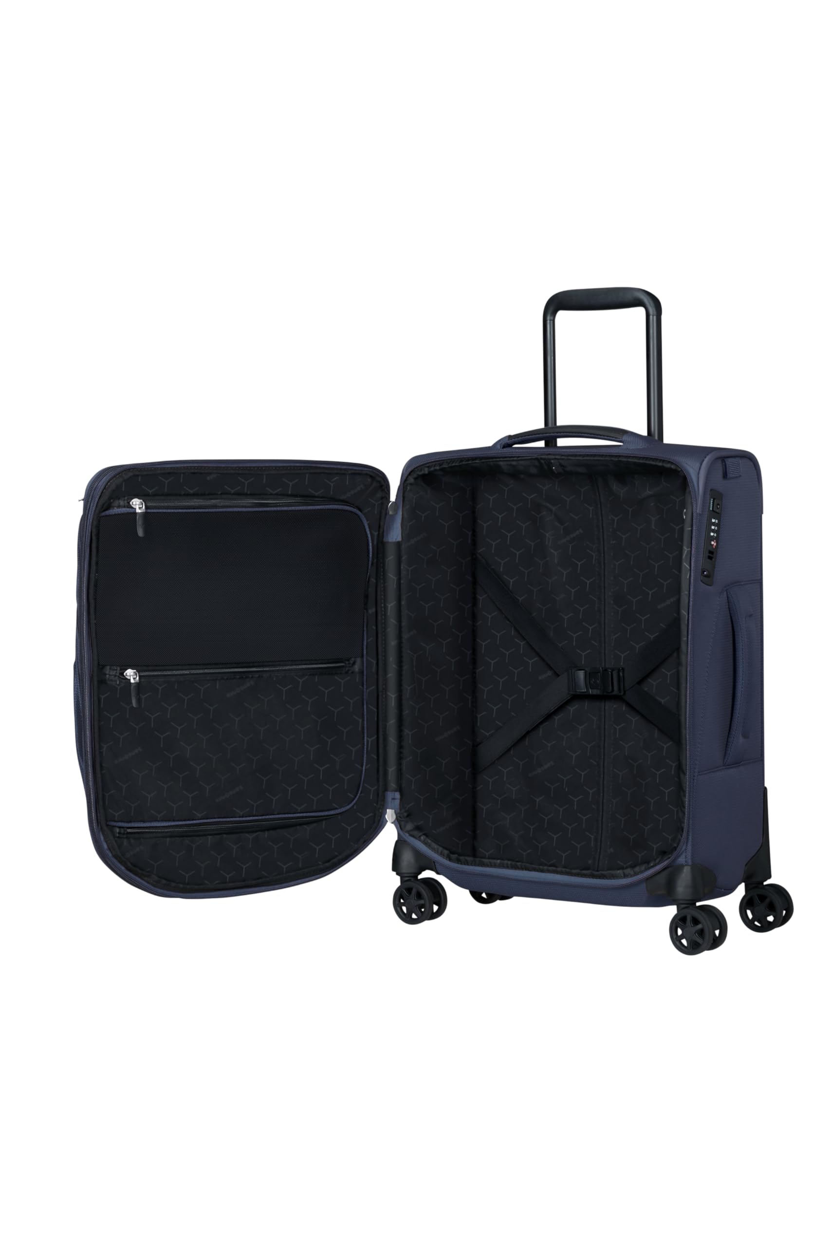 Samsonite Spark SNG Eco - Maleta de Cabina 55 x 40 x 23 cm - Trolley Cabina Blando para EasyJet y la mayoría de Aerolíneas, Expandible, 48/55L - Azul (Midnight Blue)