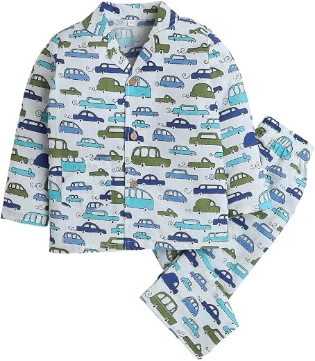 The Magic Wand Cotton Full Sleeves Printed Night Dress for Boys & Girls, Night Suit/Nightdress/Sleepsuit/Sleepwear/Nightwe...