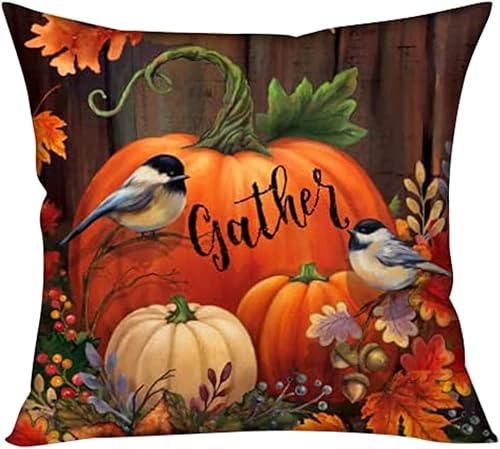 Funda de almohada para decoración de Halloween, fundas de almohada para decoración de otoño, Acción de Gracias, otoño, calabaza, granja, hoja de