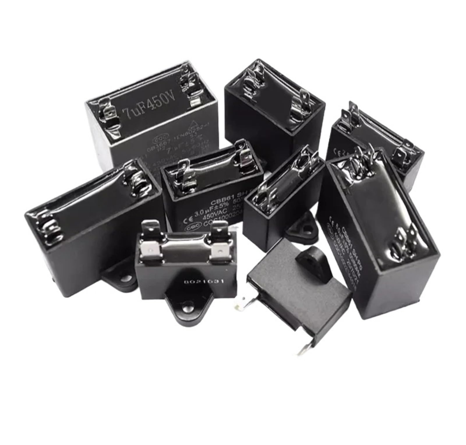 HFJQZTLE 2pc 1uF 450V Motor Run Capacitor Fan Ceiling Exhaust CBB61