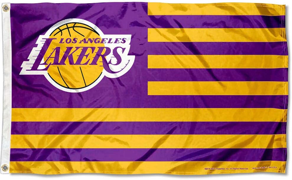 Los Angeles Lakers Americana Stripes Nation 3x5 Flag