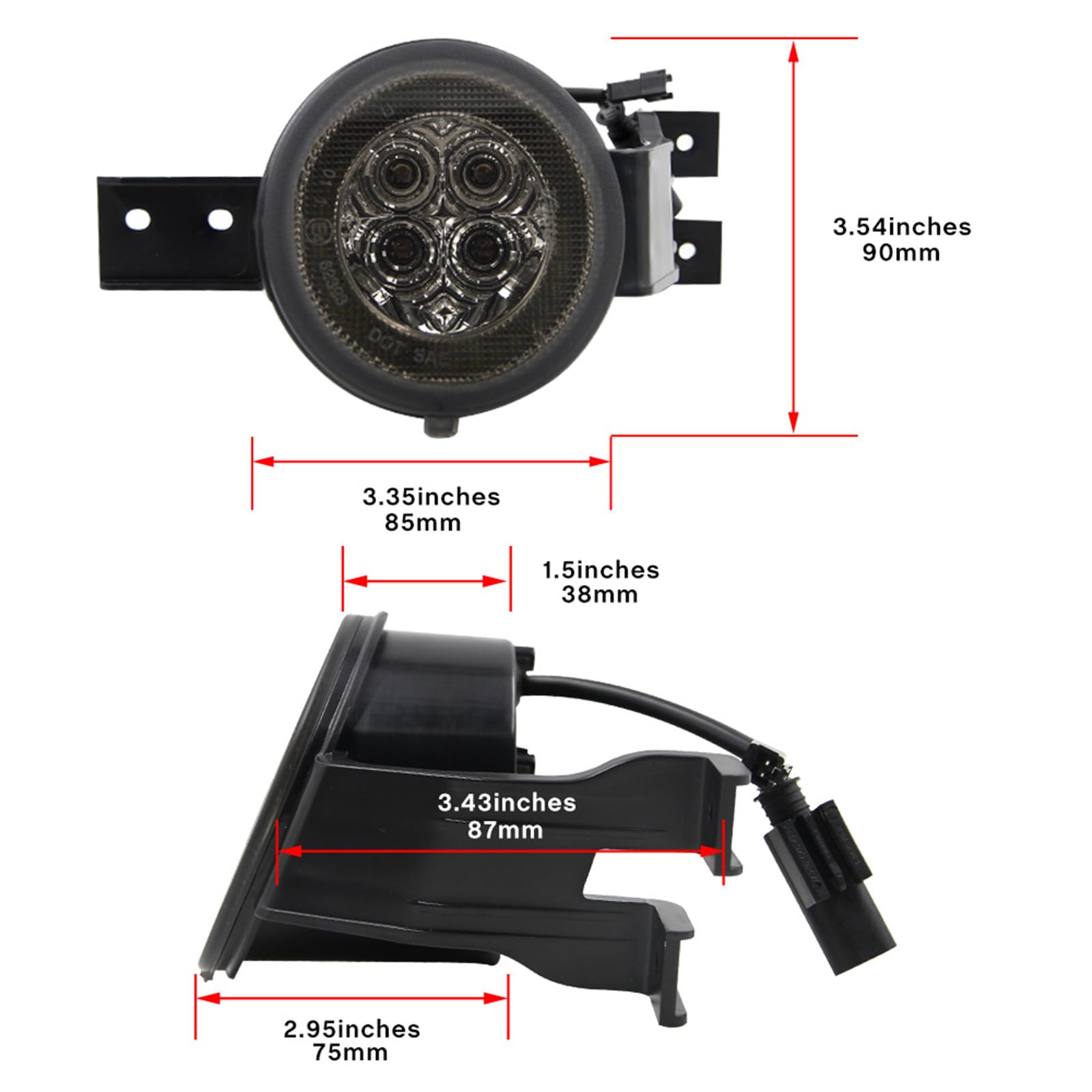Bianco/Ambra Switchback LED DRL Halo Ring Luce di marcia diurna Indicatore di direzione per 2002-2006 M/ini Cooper R50 R53 Hatchback 2005-2008 R52 Convertibile 2 pezzi Lente fumé