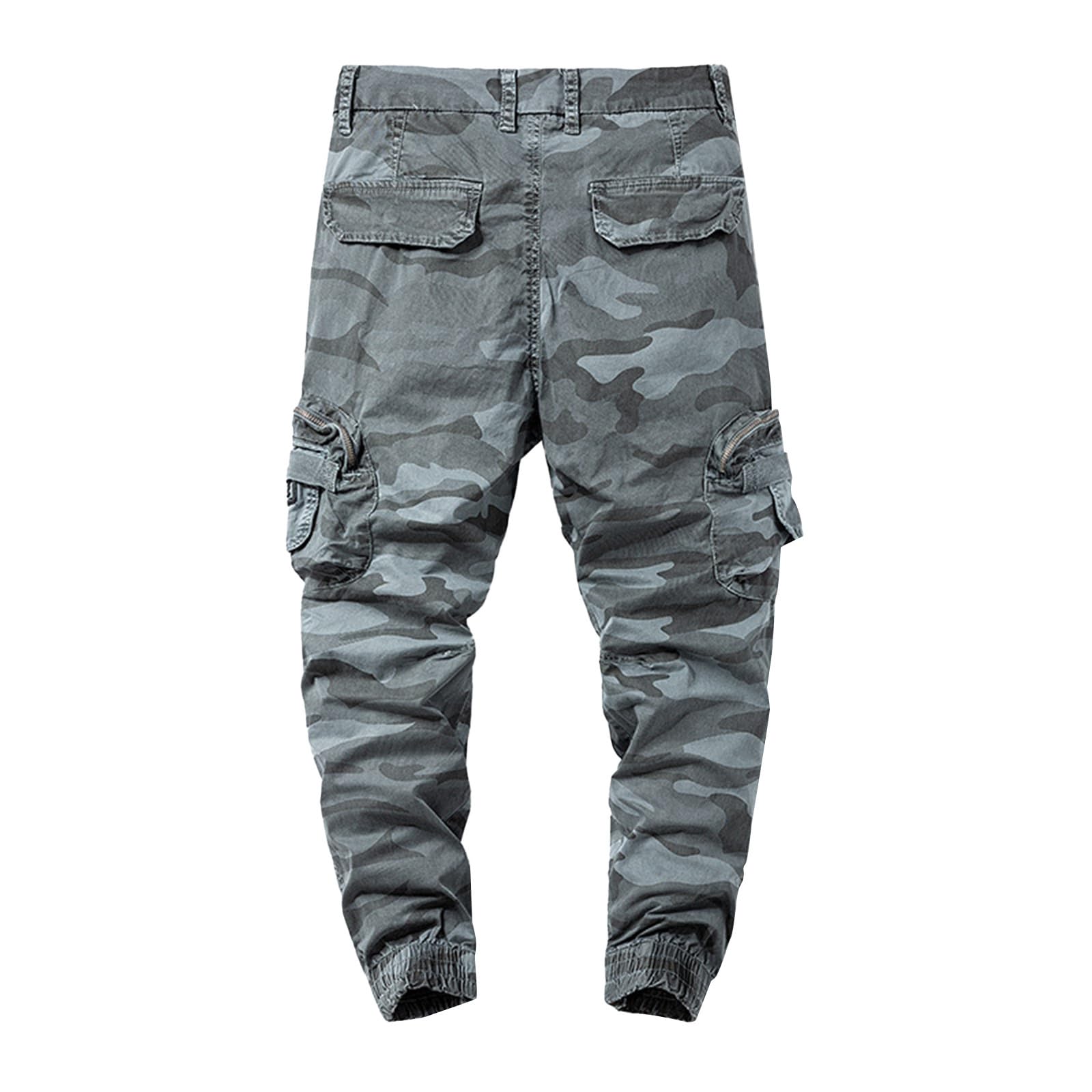 Pantaloni Cargo Uomo Stile Classico E Moderno con Tasche Laterali Fantasia Mimetica vestibilità Comoda E Ampia per Un Look Casual E Sportivo Pantalone Uomo Elegante Resistente