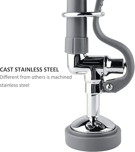 Miniatura 5 de Pulverizador de preenjuague con cabezal de fregadero comercial, 1.42GPM para fregadero de restaurante con mango para grifos de cocina comerciales