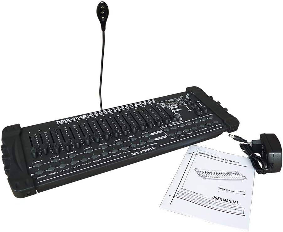 IMRELAX DMX Controller 384 Channels DMX512 Operator Panel MIDI Control Console Use for Editing Fog/Stage Lighting (IM-DMX384B)