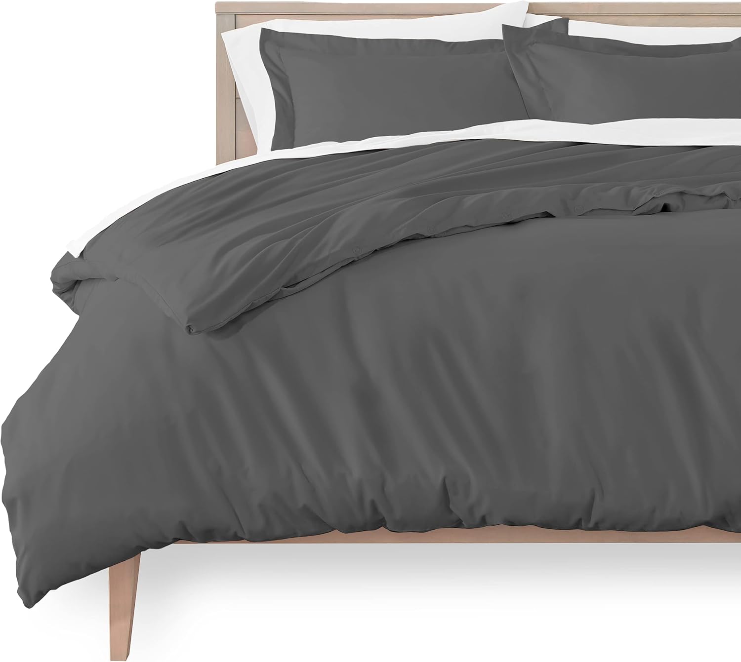 Bare Home Duvet Cover Oversized Queen Size - Premium 1800 Super Soft Duvet Covers Collection - Lightweight, Cooling Duvet Cover - Soft Textured Bedding Duvet Cover (Oversized Queen, Grey) : Home & Kitchen