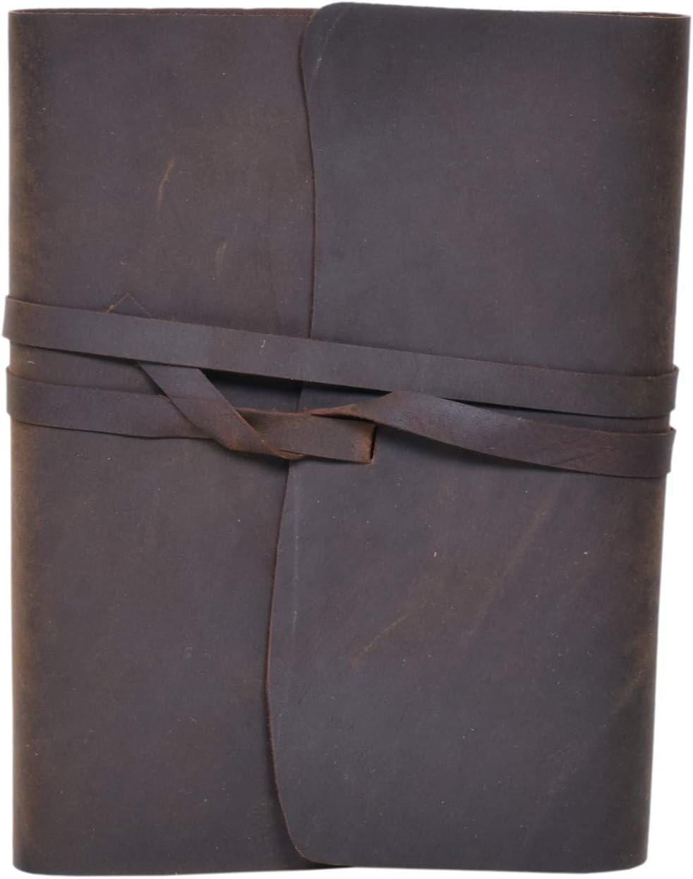 Rustic Vintage Leather Journal Writing Notebook Antique Handmade Leather Bound Daily Notepad for Men & Women Unlined Paper Perfect for Gift for Art Sketch Book Travel Diary & Notebooks to Write in (8 x 6 Inches)