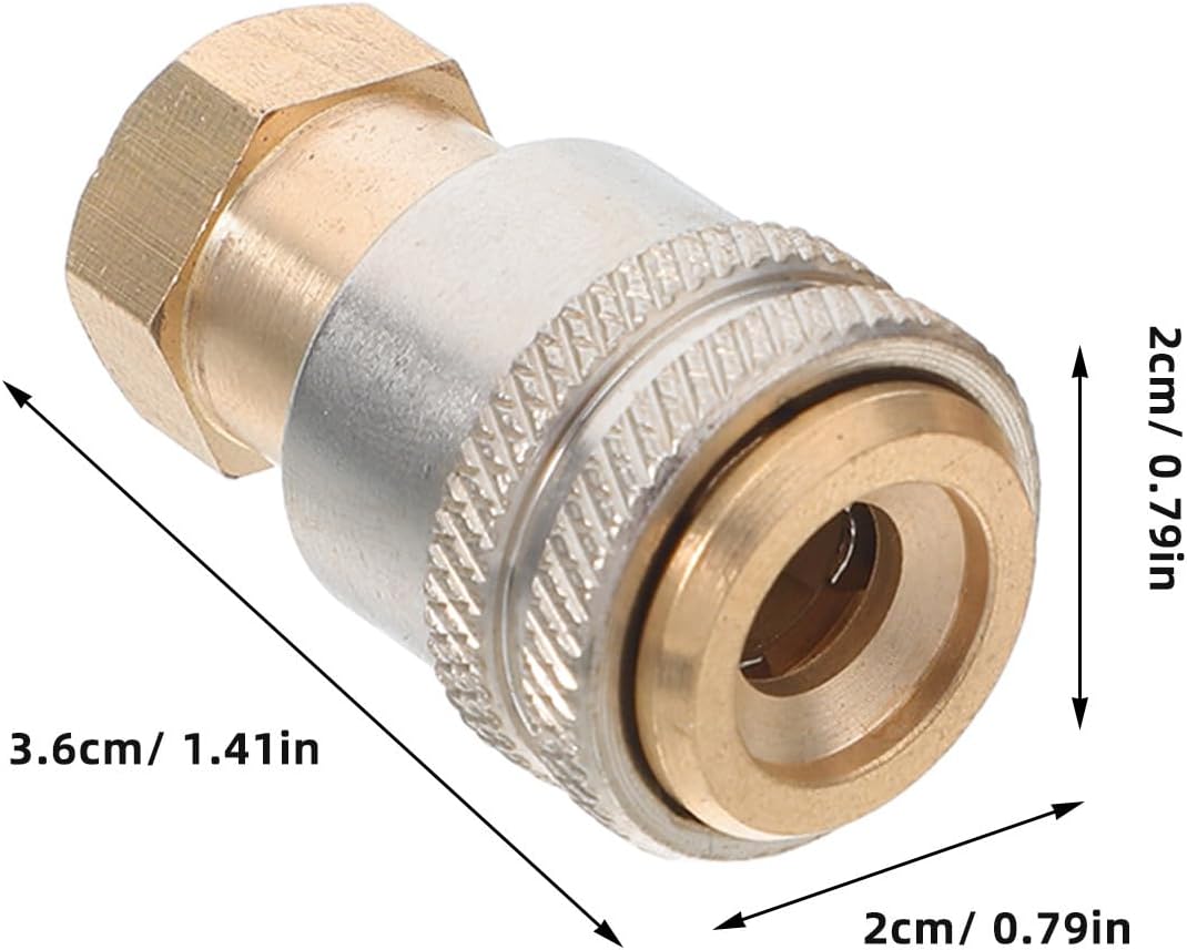 2pcs Brass Quick Release Tire Inflator Chuck G1/4 Locking Air Compressor Connector Adapter Heavy Duty Tire Air Chuck Nozzle Clip for Vehicle Inflation