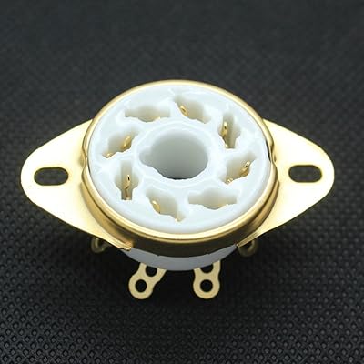 10PCS 8pin Gold Ceramic Vacuum Tube Socket Octal Valve Base for KT88 6550 AMP