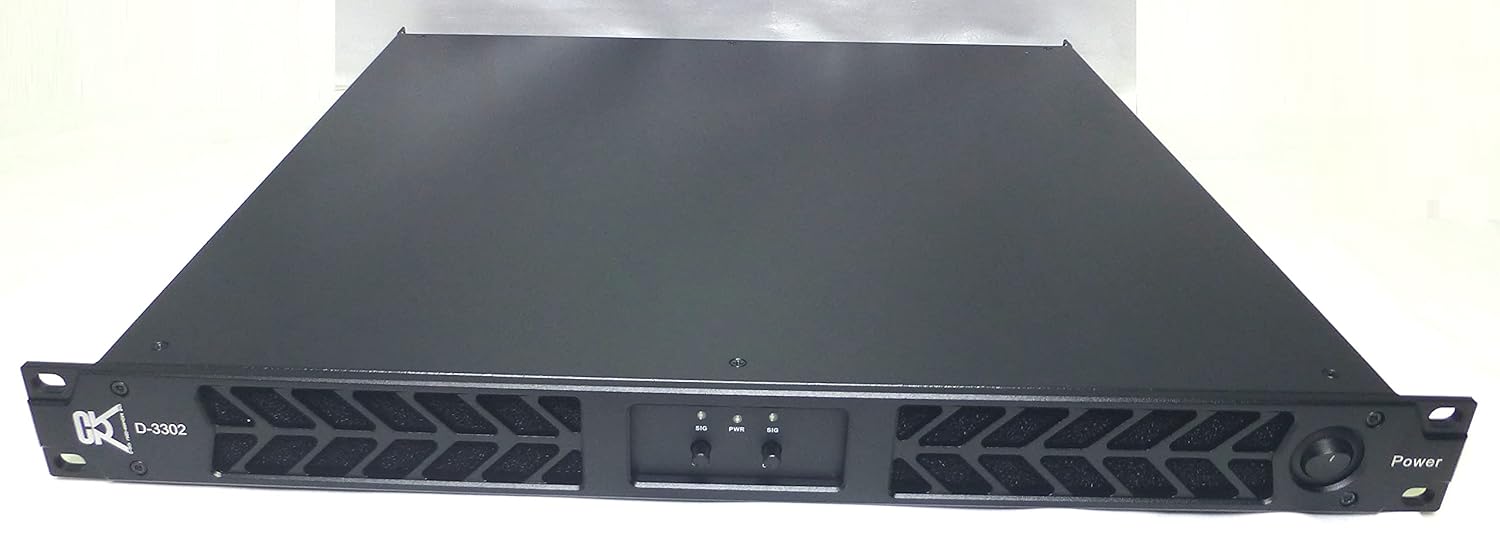 CVR D-3302 Series Professional Power Amplifier One Space 3300 Watts x2 at 8Ω BLK
