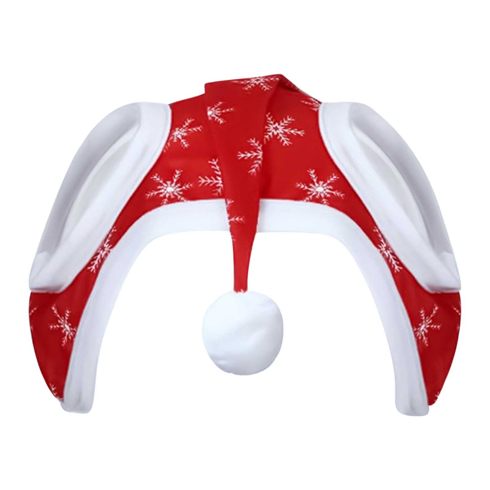 Cappello di Natale per cavallo, Babbo Natale sui, copertura per la testa con motivo fiocco di neve, costume decorativo per equitazione invernale e eventi festivi