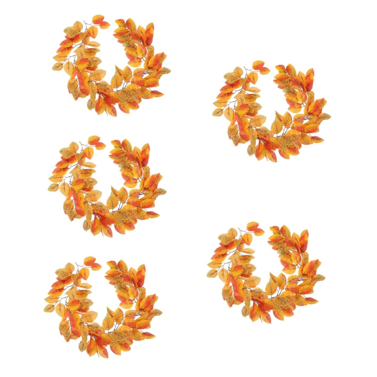 TOPBATHY 5st Dekoratives Rattan Thanksgiving-weingirlande Danksagung Kranz Blatt Herbstlaub Halloween-wohndekoration Halloween-Girlande Laubmantelrebe Herbstdekorationen Plastik