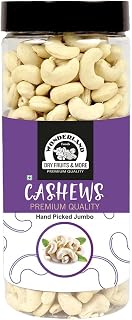 Wonderland Foods 500g Whole Cashew (Kaju) W240-Grade Jar