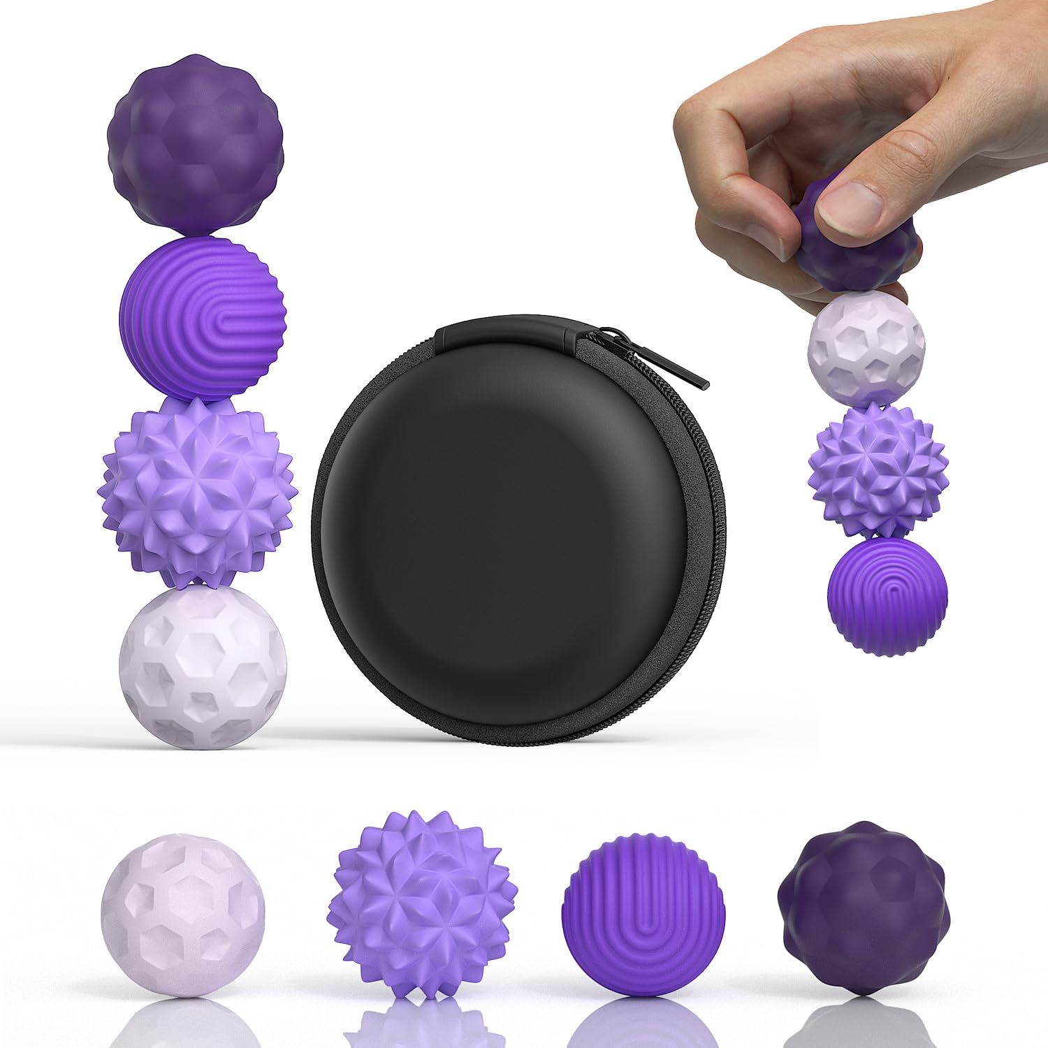 FZChenrry Magnetic Fidget Balls Toys, Silicone Sensory Stress Relief Toy for Adults,Teens with Autism, Anxiety, ADHD, Fidget Magnets & Magnetic Toy