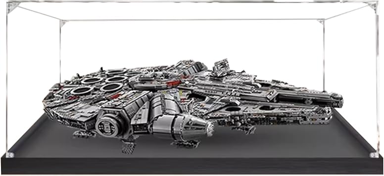 Acrylic Display case for Lego 75192 Millennium Falcon - dustproof with uv Protection,Custom Fit for Lego 75192 Model - Collectors EditionModel not Included Transparent Horizontal