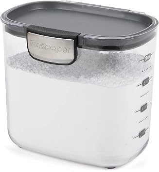 Progressive International ProKeeper+ Clear Plastic Airtight Food Baker's Kitchen Storage Organization Container Canister Set with Magnetic Accessories, 2- Piece Set (Powdered & Brown Sugar 1.4-Quart)