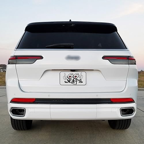 Miniatura 5 de SlickMod Revestimiento de vinilo opaco cromado para Jeep Grand Cherokee L 2021-2023 (modelos Overland y Summit, negro brillante)