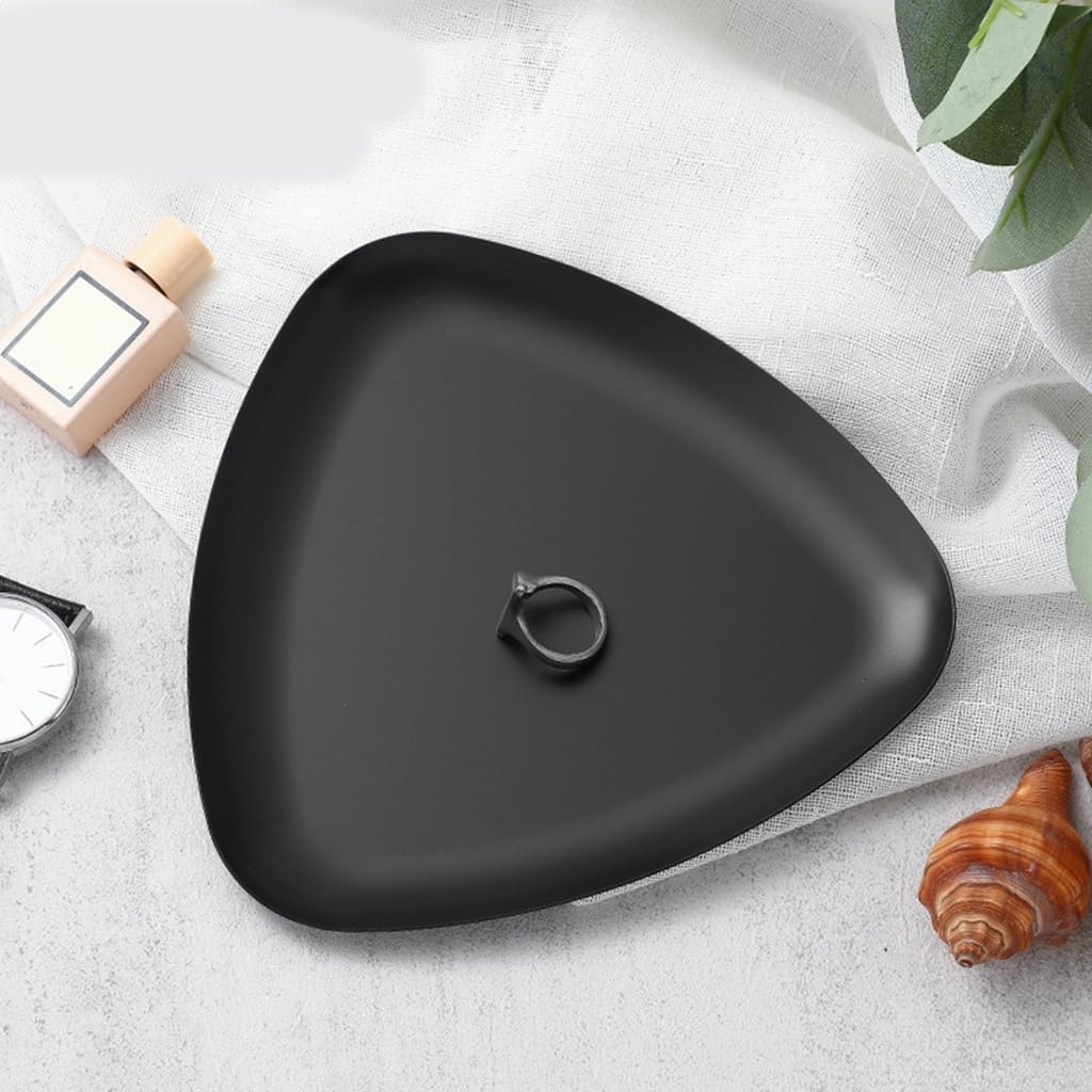 Triangle Shaped Metal Display Tray Jewelry Holder And Cosmetic Organiser Home Decoration For Bedroom Office Vanity Table image 4