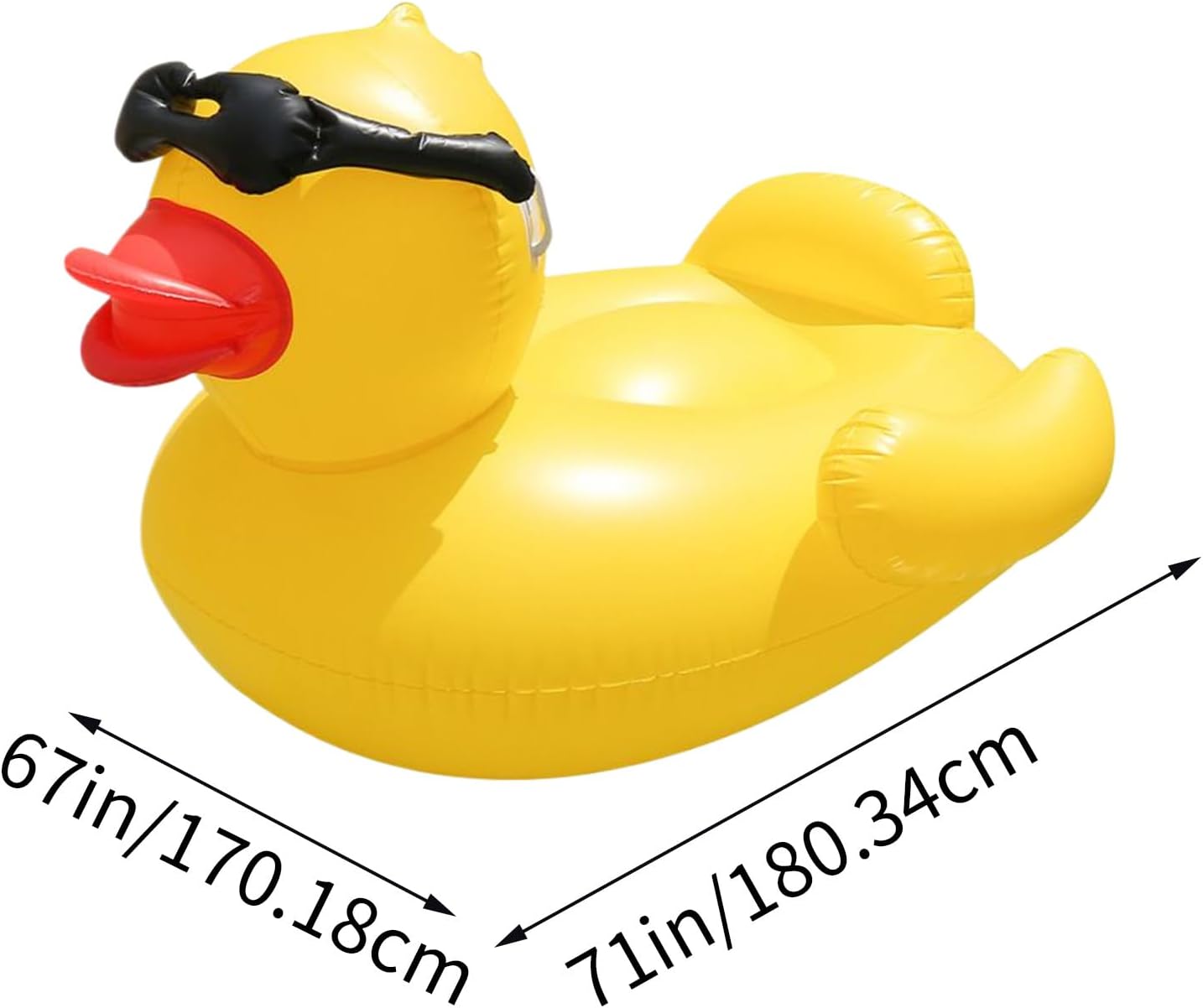 Duck Pool Float - Duck Pool Float Ring | -Shaped | Inflatable Swim Lounge Chair and Swim Ring | Fun Summer Water Toy for Beach, Lake, Yard, Pool and Outdoor Events
