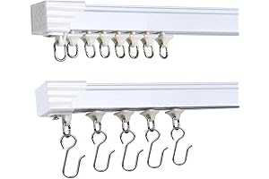 Vidga Track: 6ft Rust-Resistant Curtain Track with Ample Rollers for Smooth Sliding