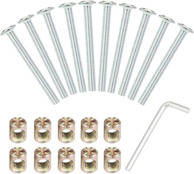 BUZIFU Allen Head Bolt M6 Barrel Blot Nuts Kit Hex Socket Cap Screw