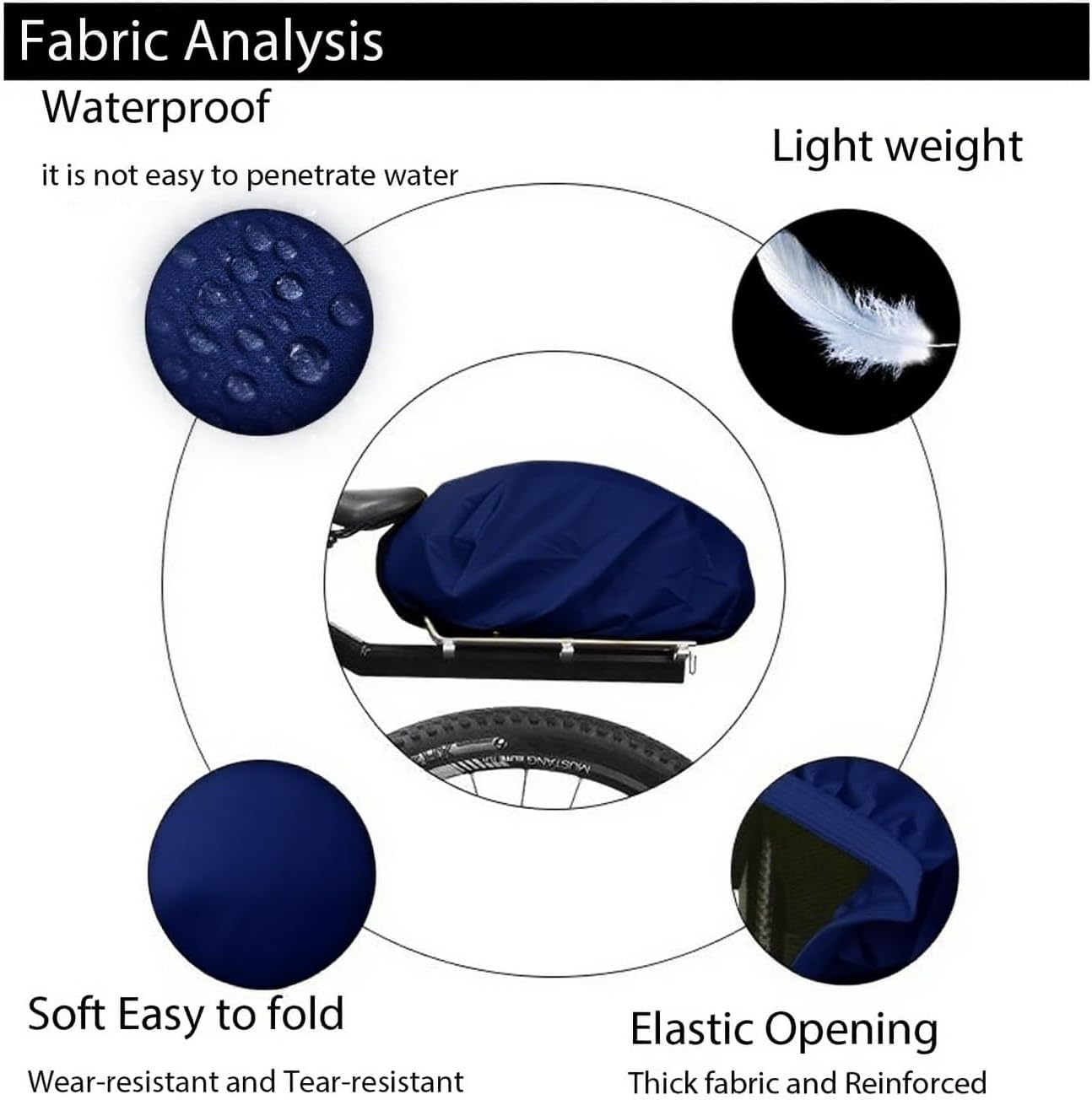 Bicycle Rear Rack Rain Cover Bike Trunk Rain Cover image 3