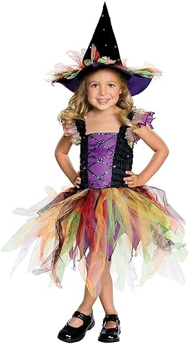Rubie's Costume Co. Disfraz de bruja con purpurina para niñas