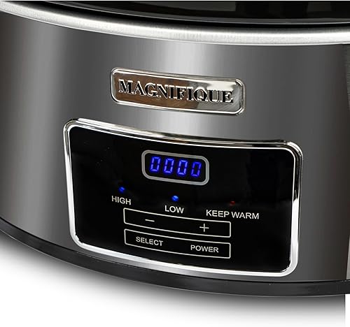 Miniatura 6 de MAGNIFIQUE - Cacerola de 6 cuartos de galón con temporizador y programable digital, pequeño aparato de cocina para cenas familiares, sirve a más de