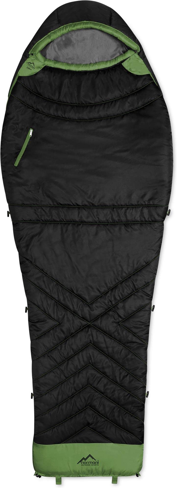 Premium Biwack-Schlafsack wasserdicht mit EXTRA Arm- und Beinöffnungen und Wärmekragen- 3D High Insulation Loft H4-300 bis Minus 9°C Grad