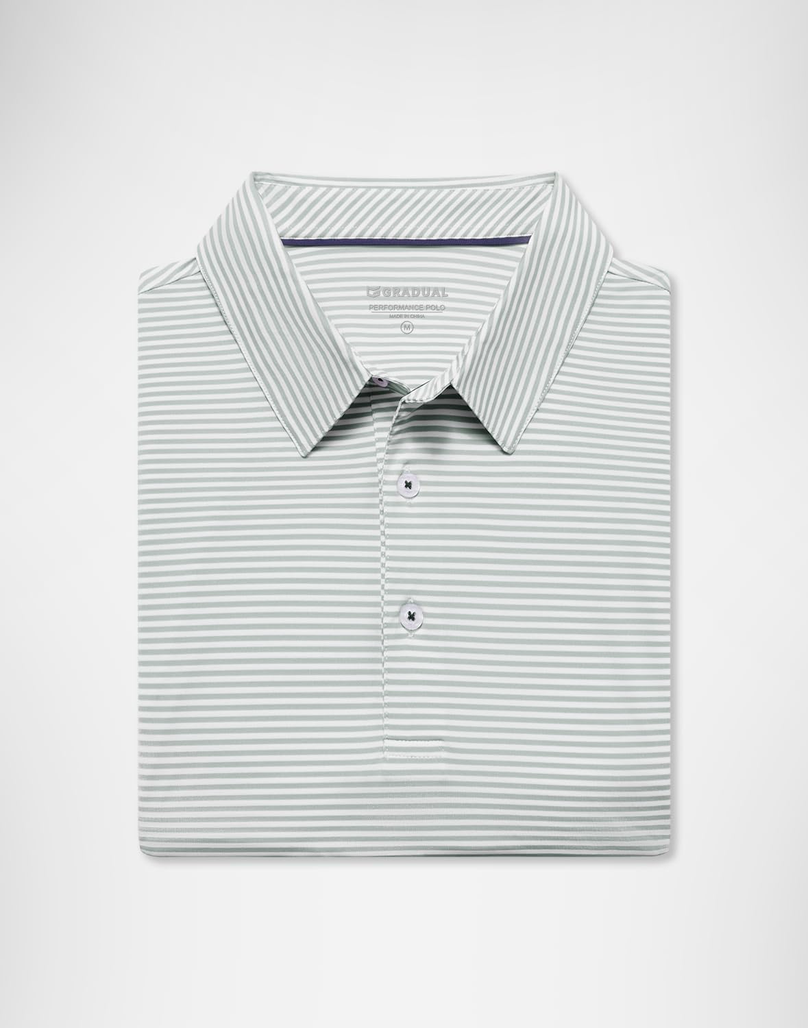 G Gradual Mens Golf Shirt Dry Fit Moisture Wicking Performance Short Sleeve Striped Polo Shirts for Men Dressy Casual