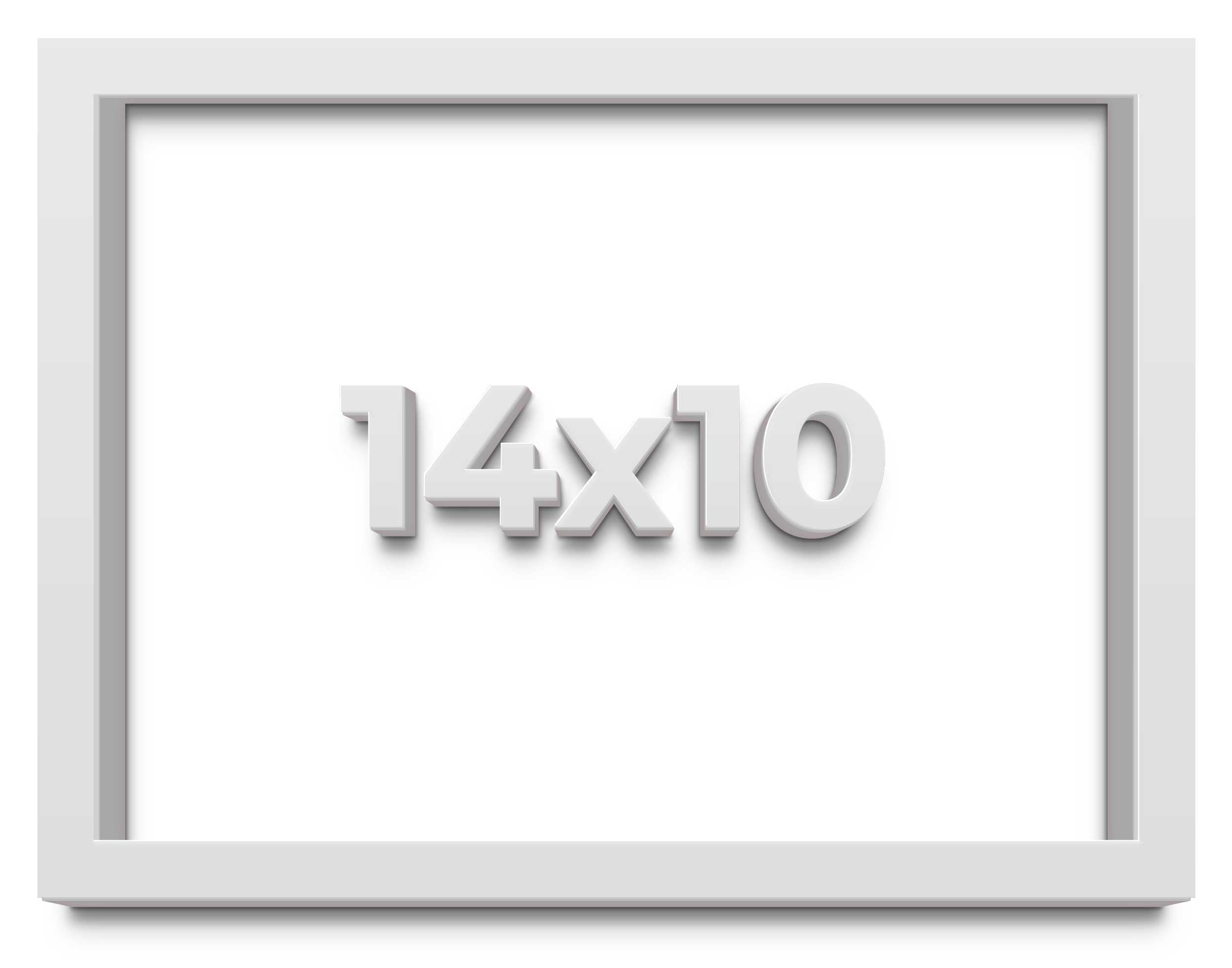 14x10 White Shadow Box Frame - Shadow Box Frame Interior Size 14x10 by 1 Inches Deep - White Frame is Made to Display Items Up to 1 Inches Deep! Includes Shatter Resistant Acrylic, Backing, Hardware
