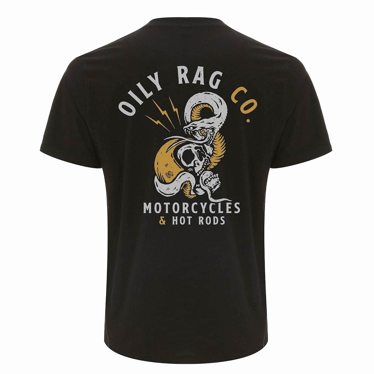 Oily RagOily Rag Skull n Snakes Double Sided T-Shirt - Graphite - Black Label Collection