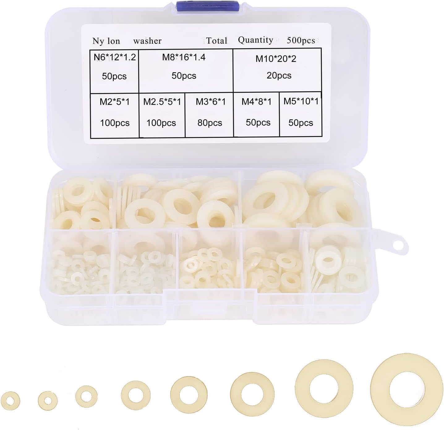 Kit 350/500 Pièces Entretoises Et Rondelles Nylon Noir - Tailles M2 à M10 - Pour Montage électronique