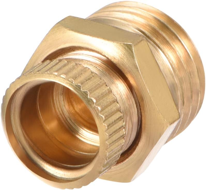 uxcell 1/4BSP Male Thread Dia Air Compressor Part Brass Tone Security Water Drain Valve 10 Pcs
