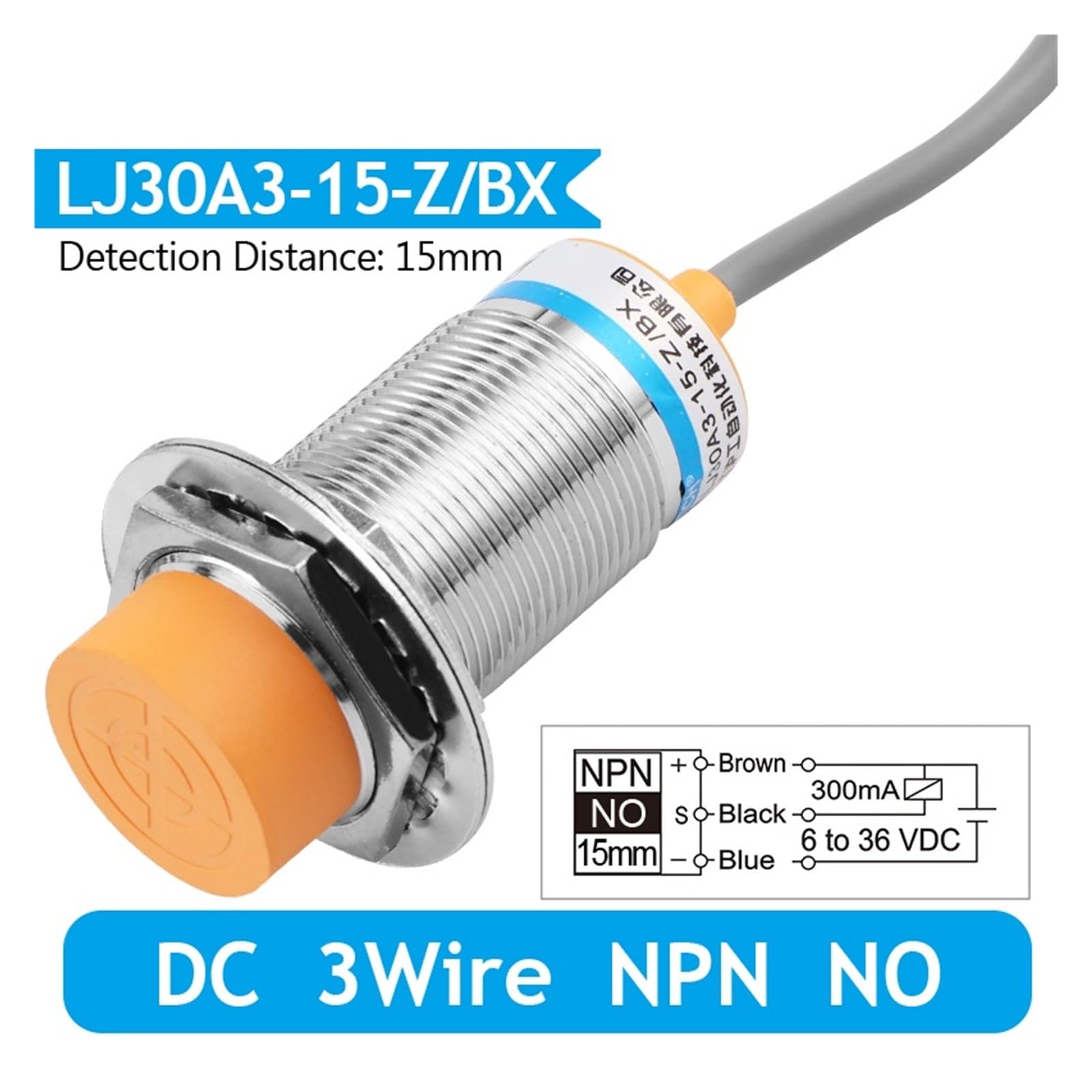 Sensore Di Prossimità Induttivo M30 LJ30A3-15-Z/BX - NPN NO, 15mm, 10-30VDC, Per Metalli - Foto 11