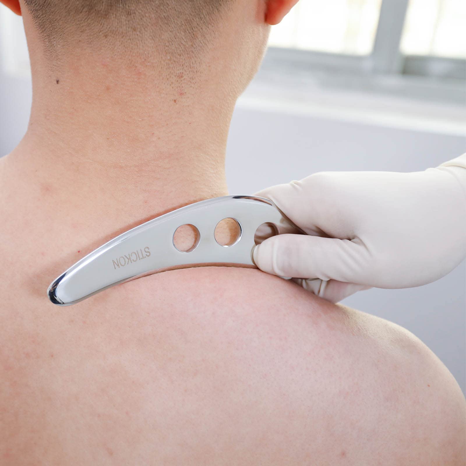 JustSun Gua Sha Schaber Weichgewebe Massagetools Edelstahl IASTM Tool für SPA Akupunkturtherapie Verringerung Muskelschmerzen （Style 4）